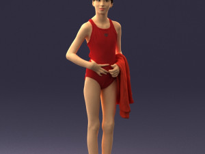 girl in swimsuit 0161 3d print ready Modello di stampa 3D