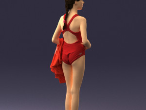 girl in swimsuit 0161 3d print ready Modello di stampa 3D