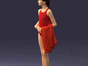 girl in swimsuit 0161 3d print ready Modello di stampa 3D