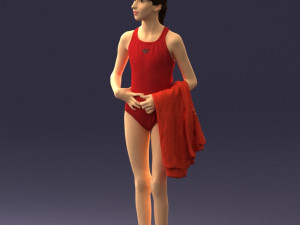 girl in swimsuit 0161 3d print ready Modello di stampa 3D