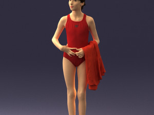 girl in swimsuit 0161 3d print ready Modello di stampa 3D