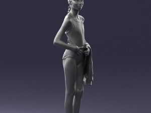 girl in swimsuit 0161 3d print ready Modello di stampa 3D