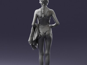 girl in swimsuit 0161 3d print ready Modello di stampa 3D