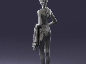 girl in swimsuit 0161 3d print ready Modello di stampa 3D