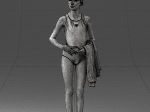 girl in swimsuit 0161 3d print ready Modello di stampa 3D