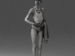 girl in swimsuit 0161 3d print ready Modello di stampa 3D
