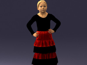 girl in dress 0162 3d print ready 3D Print Model