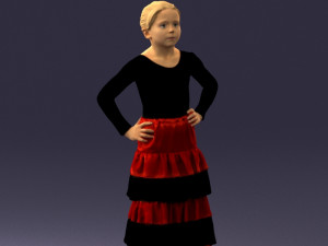 girl in dress 0162 3d print ready 3D Print Model