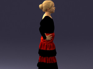 girl in dress 0162 3d print ready 3D Print Model