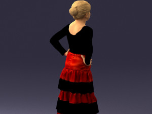 girl in dress 0162 3d print ready 3D Print Model