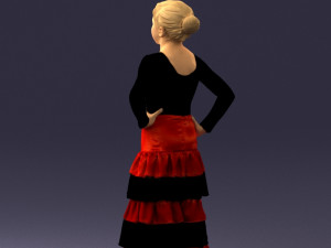 girl in dress 0162 3d print ready 3D Print Model