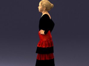 girl in dress 0162 3d print ready 3D Print Model