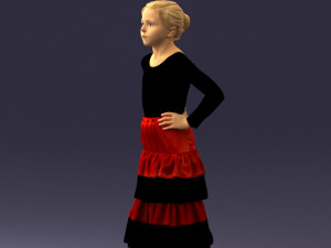 girl in dress 0162 3d print ready 3D Print Model