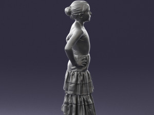 girl in dress 0162 3d print ready 3D Print Model