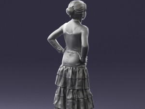 girl in dress 0162 3d print ready 3D Print Model