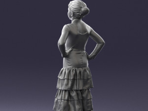 girl in dress 0162 3d print ready 3D Print Model