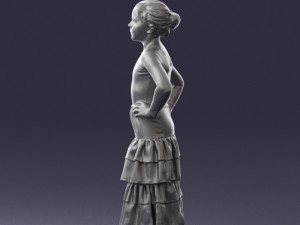 girl in dress 0162 3d print ready 3D Print Model