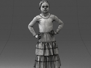 girl in dress 0162 3d print ready 3D Print Model