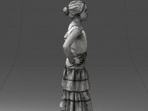 girl in dress 0162 3d print ready 3D Print Model