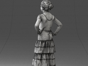 girl in dress 0162 3d print ready 3D Print Model