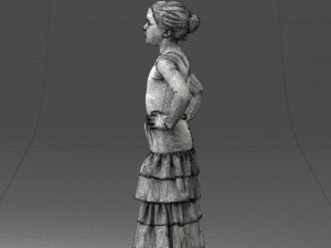 girl in dress 0162 3d print ready 3D Print Model