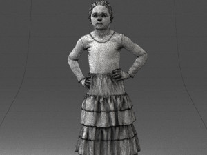 girl in dress 0162 3d print ready 3D Print Model