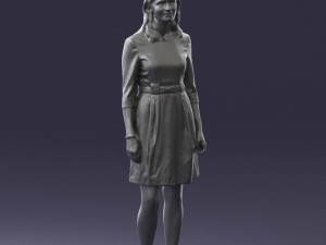 woman in gray dress 0165 3Dモデル