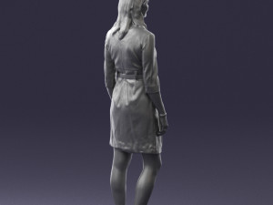woman in gray dress 0165 3Dモデル