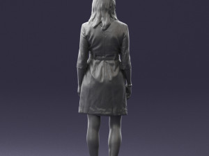 woman in gray dress 0165 3Dモデル