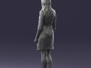 woman in gray dress 0165 3Dモデル