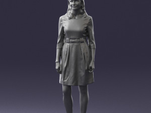 woman in gray dress 0165 3Dモデル