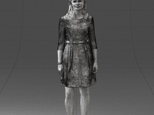 woman in gray dress 0165 3Dモデル