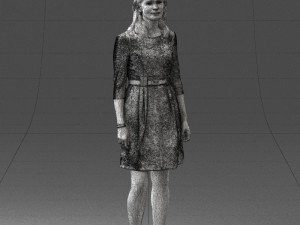 woman in gray dress 0165 3Dモデル