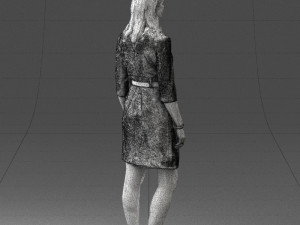 woman in gray dress 0165 3Dモデル