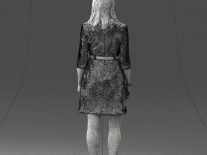 woman in gray dress 0165 3Dモデル