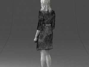 woman in gray dress 0165 3Dモデル