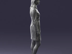 000501 Young Woman in Casual Dress Standing Female Character 3d print ready 3D Print Model