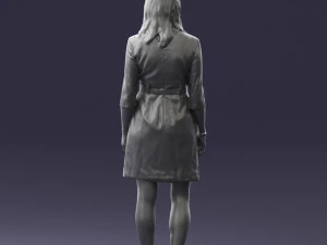 000501 Young Woman in Casual Dress Standing Female Character 3d print ready 3D Print Model