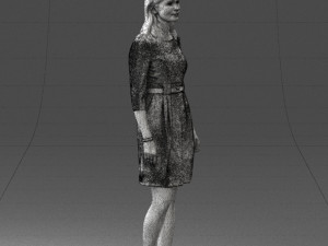 woman in gray dress 0165 3d print ready Modèles 3D en vedette