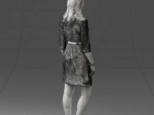000501 Young Woman in Casual Dress Standing Female Character 3d print ready 3D Print Model