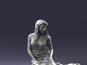 woman in pink dress 0169 Modelo 3D