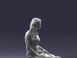 woman in pink dress 0169 Modelo 3D