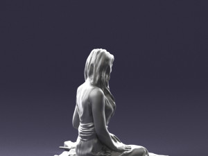 woman in pink dress 0169 Modelo 3D