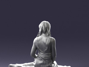 woman in pink dress 0169 Modelo 3D