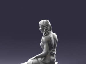 woman in pink dress 0169 Modelo 3D