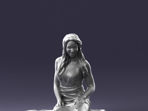 woman in pink dress 0169 Modelo 3D