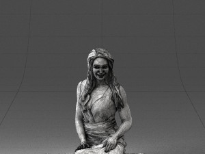 woman in pink dress 0169 Modelo 3D