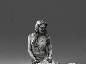 woman in pink dress 0169 Modelo 3D