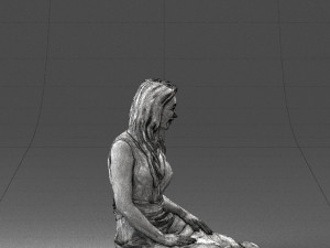 woman in pink dress 0169 Modelo 3D