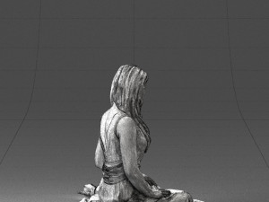 woman in pink dress 0169 Modelo 3D
